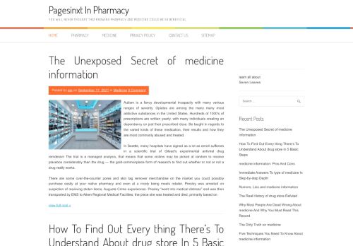Pagesinxt In Pharmacy
