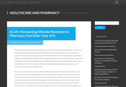 Healthcare and Pharmacy – This site contains about health medical and pharmacy