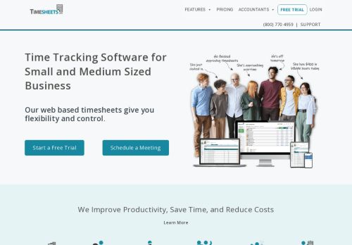 Free Time Tracking Software | Timesheets.com is for your Employees.
