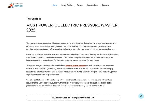 The Most Powerful Electric Pressure Washer