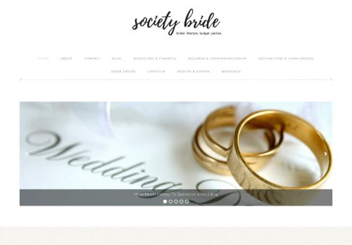 Society Bride – Bridal. Lifestyle. Budget. Parties