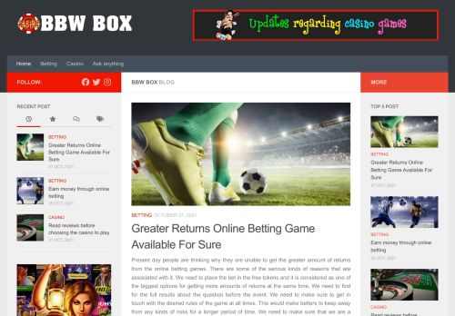 Bbw Box – More to play to grow up casino knowledge