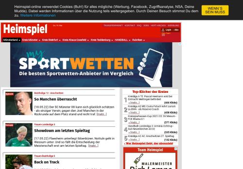 Münsterland: Heimspiel - Sportportal für Amateurfußball im Münsterland