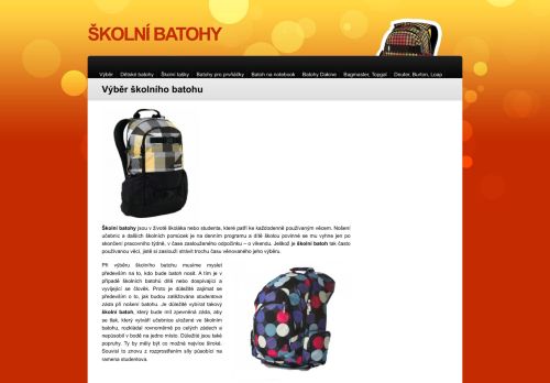 Školní batohy - školní batoh, školní taška i školní aktovka