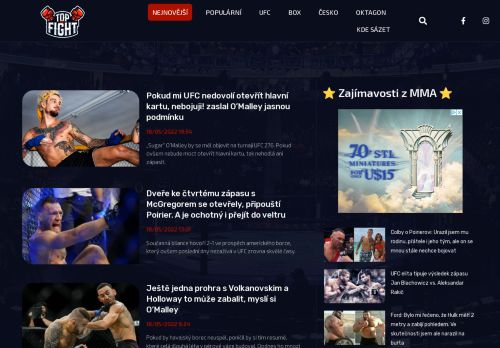 Top-Fight.cz: MMA novinky a aktuality (UFC, Oktagon, box)