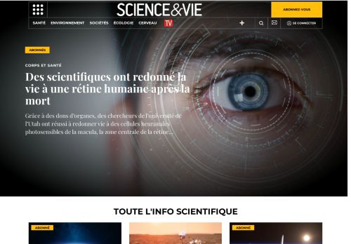 Science & Vie : premier magazine européen de l’actualité scientifique - Science & Vie