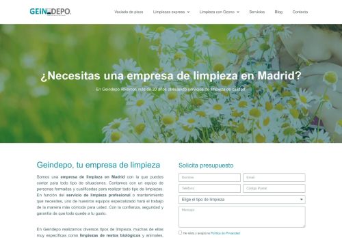 Empresa de Limpieza en Madrid - [91 666 12 69] - Geindepo