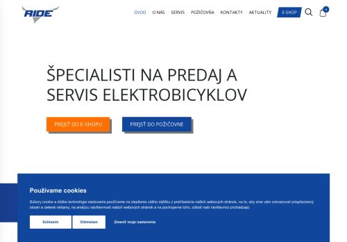 RIDE.sk | Predaj nových a použitých elektrobicyklov
