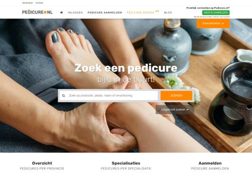 Pedicure, Pedicurepraktijk en Voetverzorging zoeken - Pedicure.nl
