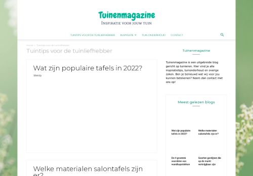 Tuintips voor de tuinliefhebber | Tuinenmagazine.nl