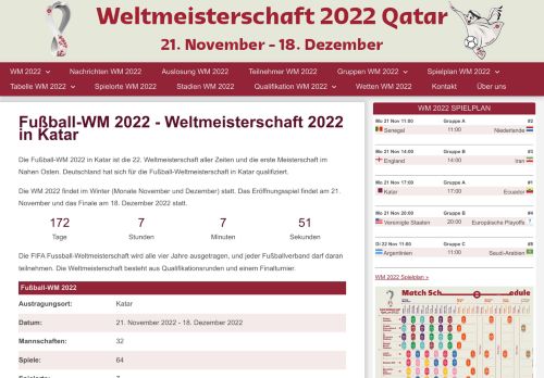 Fußball WM 2022 in Katar - Alles über die Weltmeisterschaft 2022 in Katar