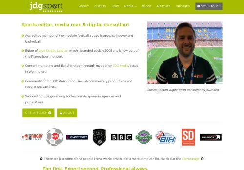 JDG Sport | Digital sports consultant & journalist