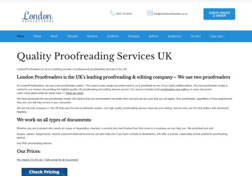 Proofreading Services UK - 2 Editors - Quality, Affordable, Fast Service