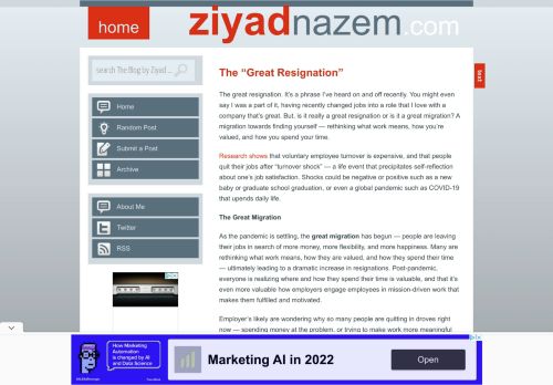The Blog by Ziyad Nazem