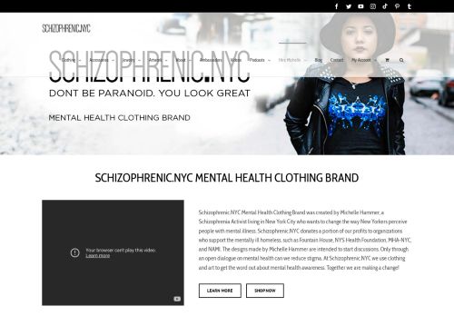 Schizophrenic.NYC Mental Health Clothing Brand
