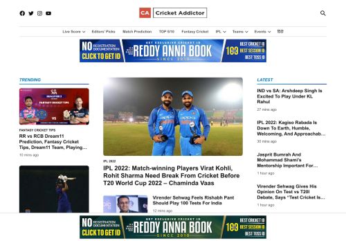 Cricket News Today, Latest Cricket Updates, Fantasy Cricket