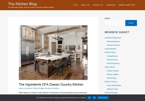 The Kitchen Blog – Useful tips for the kitchen: about the equipment of this special, oft-used room in our home.
