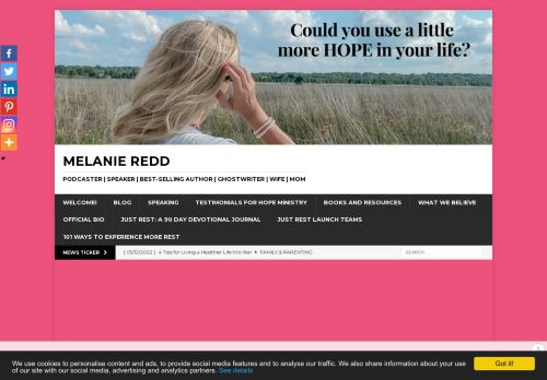 Home Page for Ministry of Hope with Melanie Redd
