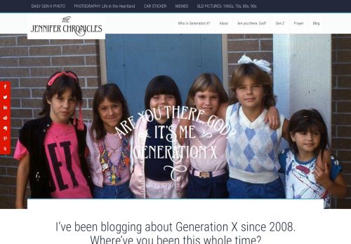 Gen X Blog, The Jennifer Chronicles | Are You There, God? Its Me, Gen X.