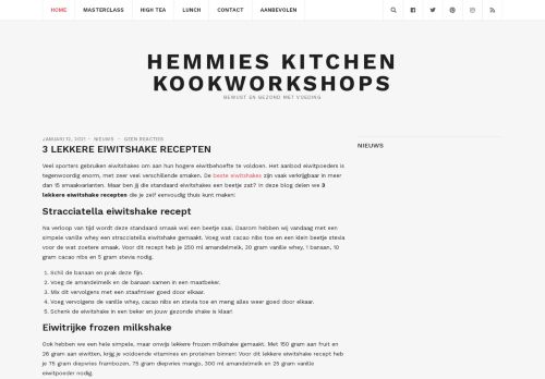 Hemmies Kitchen Kookworkshops – Bewust en gezond met voeding
