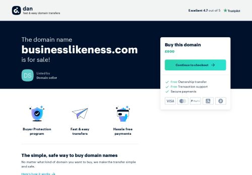 The domain name businesslikeness.com is for sale