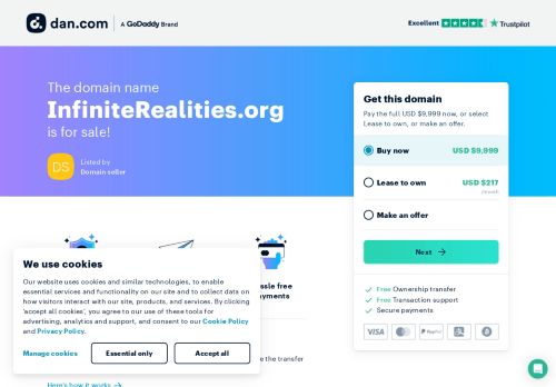 The domain name InfiniteRealities.org is for sale | Dan.com