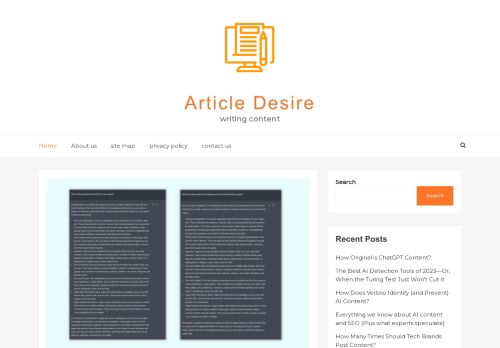 article desire - writing content
