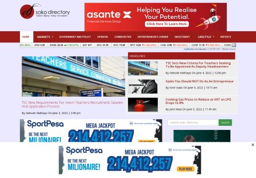 Business & Money Market News | Soko Directory