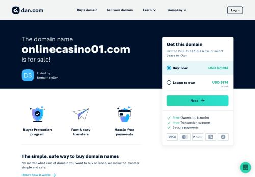 The domain name onlinecasino01.com is for sale | Dan.com
