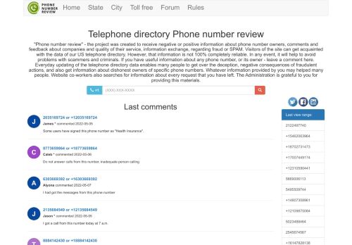 Search information by phone number - Phone number review