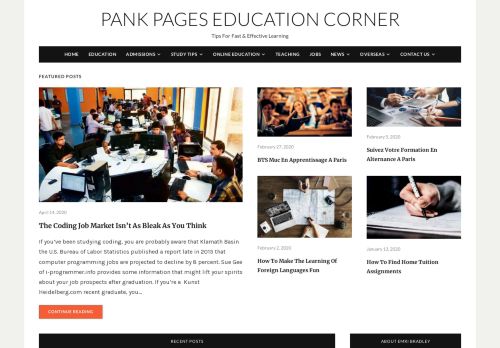 Pank Pages Education Corner - Tips For Fast & Effective Learning