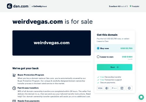 The domain name weirdvegas.com is for sale | Dan.com