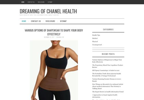 Dreaming of Chanel Health - This website give you informations about Health
