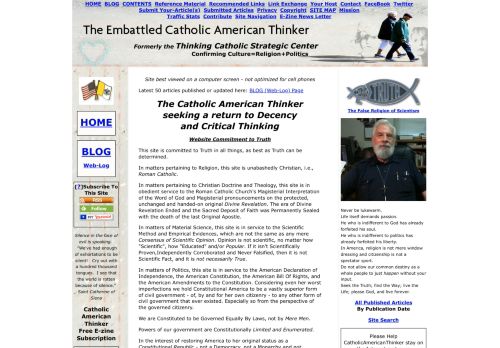 Catholic American Thinker: returning us to Critical Thinking & Decency