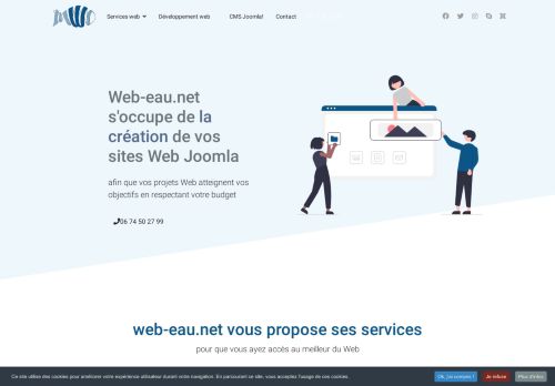 web-eau.net crée votre site web Joomla et le rend visible