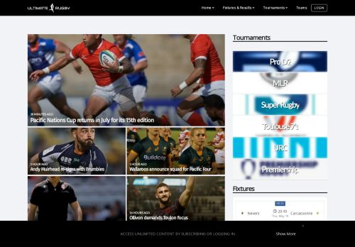 Ultimate Rugby Players, News, Fixtures and Live Results