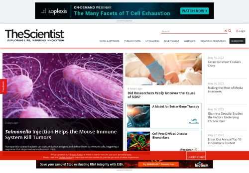The Scientist - Science News, Educational Articles, Expert Opinion