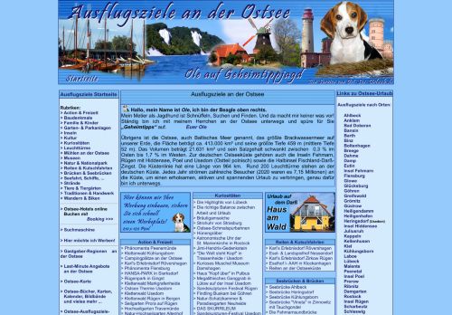 Ostsee-Ausflug - Ausflugsziele, Sehenswertes und Freizeittipps an der Ostsee von Usedom bis Flensburg für Urlaub und Freizeit