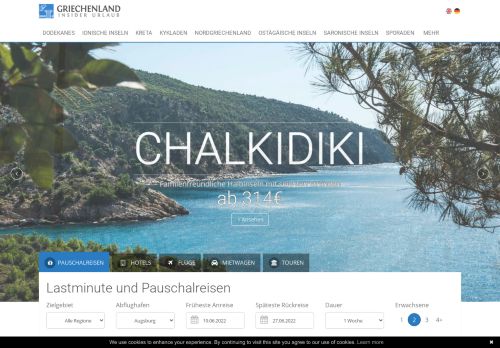 Griechenland Urlaub - Lastminute- und Pauschalreisen, Hotels, Apartments, Studios, Flüge