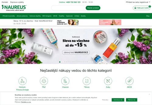P?írodní kosmetika, pé?e o zuby, zdravé potraviny, eko drogérie | Naureus.cz