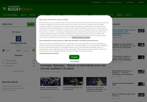 Rugby en direct : Actualité, Matchs et Transferts Rugby sur Rugbyrama - rugbyrama.fr