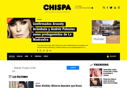 Chispa | Noticias sobre novelas, actores famosos, reality shows, espectáculos y tv.