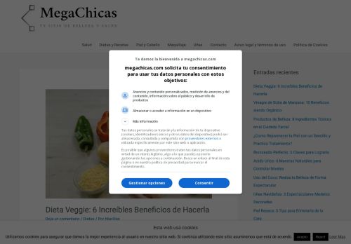 MegaChicas - Sitio Web que brinda consejos de maquillaje, dietas, belleza, moda, salud fisica, mental y actualidad femenina