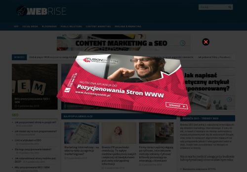 PR, Content Marketing, SEO, Social Media - webrise.pl