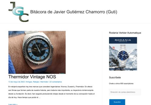 Bitácora de Javier Gutiérrez Chamorro (Guti) | Un sitio dedicado a las pruebas, reseñas y reviews de relojes, calzado, moda, afeitado clásico, instrumentos de escritura y el Made in Spain.