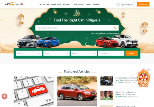 Naijauto | #1 Auto Portal to Buy and Sell Cars Online in Nigeria