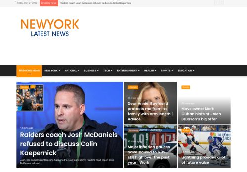New York Latest News Today - Get the latest New York & World news from Business, Money, Technology, Health, Auto & Other Sectors