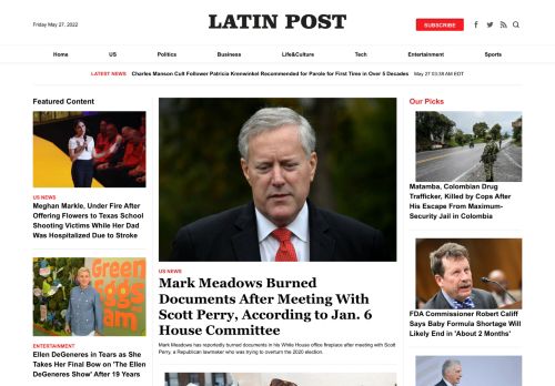 Latin Post - Latin news, immigration, politics, culture | Latin America News, Latin Artists and other personalities, Health and Education in Latin America, Statistics, Immigration, Latin Culture, Other world news
