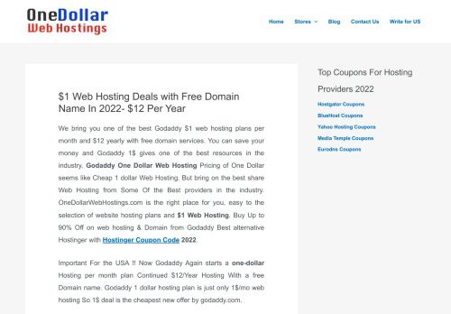$1 Web Hosting | Godaddy One Dollar Hosting, 1$ Review 2021
