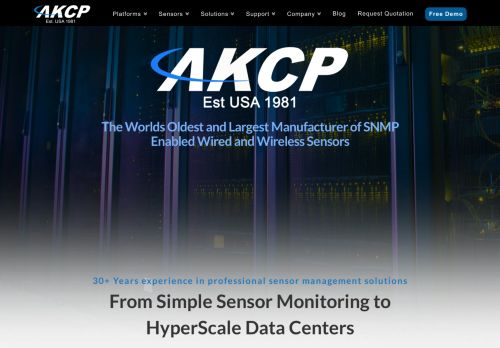 AKCP - AKCP Remote Sensor Monitoring | Data Center Monitoring
